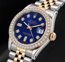 Rolex Datejust 16233 36mm Blue Diamond Dial Two Tone Watch