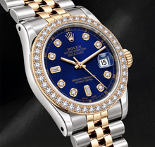 Rolex Datejust 16233 36mm Blue Diamond Dial Two Tone Watch
