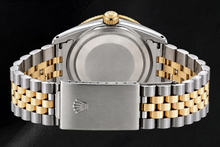 Rolex Datejust 16233 36mm Ice Blue Floral Diamond Dial Two Tone Watch