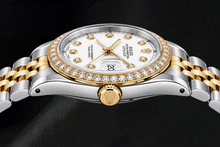 Rolex Datejust 16233 36mm White Diamond Dial Two Tone Watch