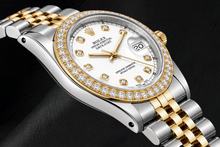 Rolex Datejust 16233 36mm White Diamond Dial Two Tone Watch