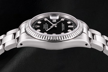 Rolex Datejust 16234 36mm Black Diamond Dial Stainless Steel Watch