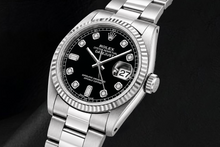 Rolex Datejust 16234 36mm Black Diamond Dial Stainless Steel Watch