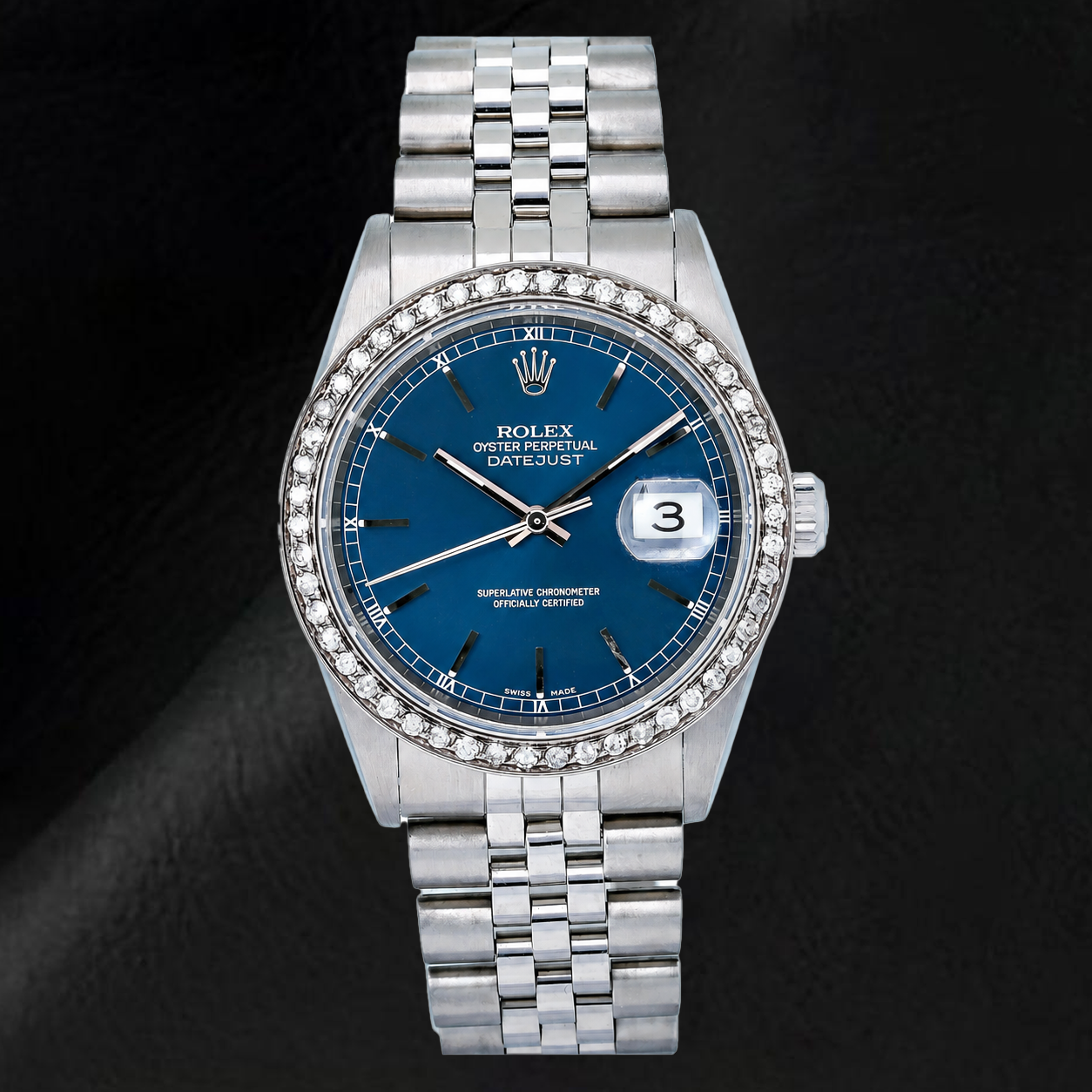 Rolex Datejust 16234 36mm Blue Stick Dial Stainless Steel Watch