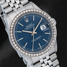 Rolex Datejust 16234 36mm Blue Stick Dial Stainless Steel Watch