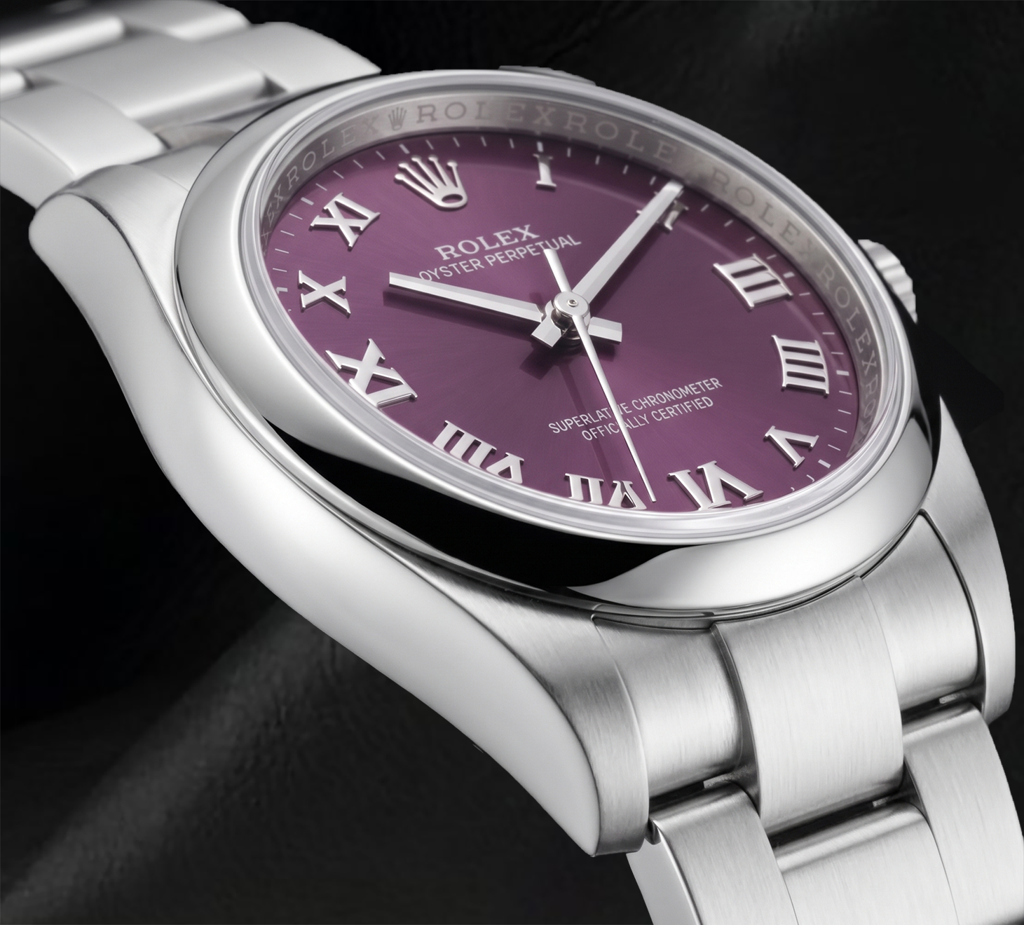 Rolex Datejust 177200 Purple Roman Dial 31mm Stainless Steel Watch