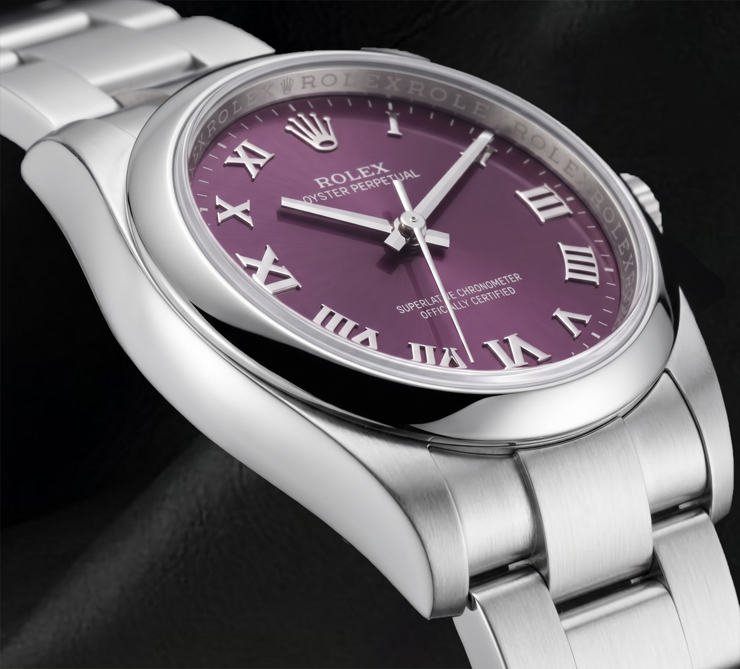 Rolex Datejust 177200 Purple Roman Dial 31mm Stainless Steel Watch