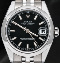 Rolex Datejust 178240 Black luminous Dial 31mm Stainless Steel Watch