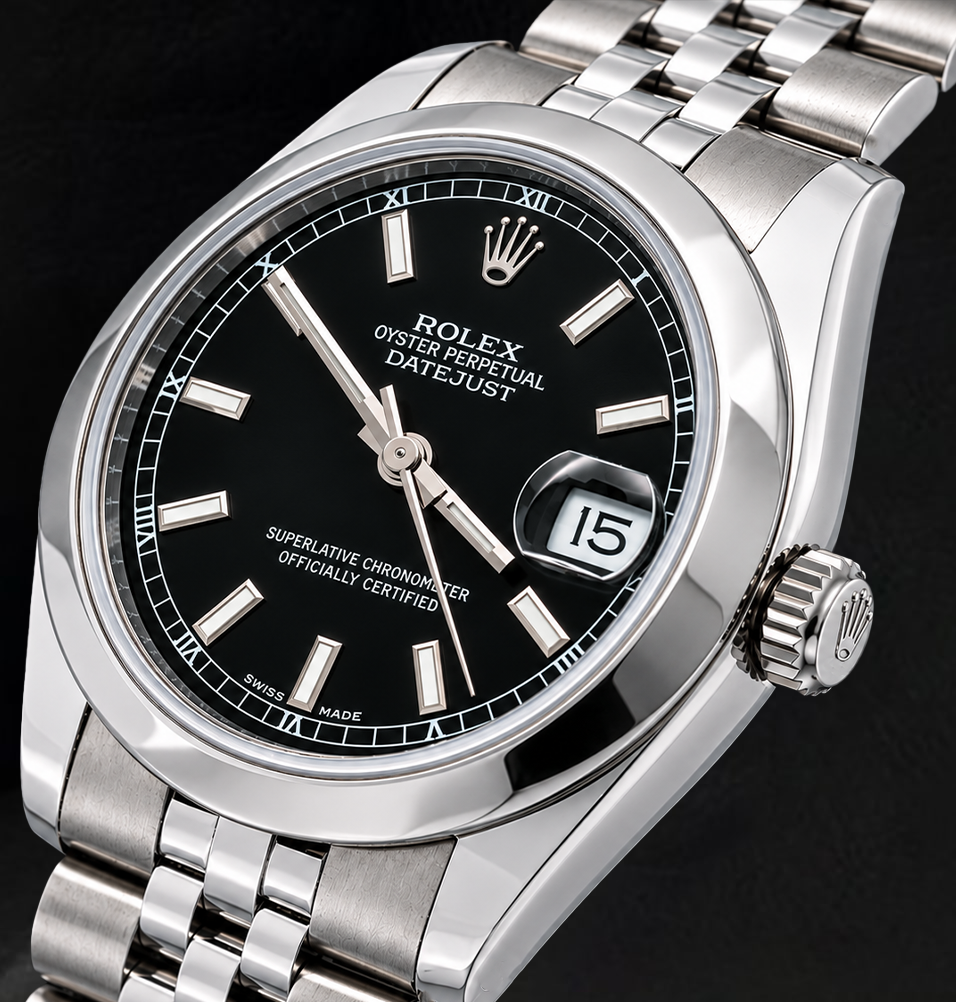 Rolex Datejust 178240 Black luminous Dial 31mm Stainless Steel Watch