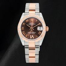 Rolex Datejust 178341 31mm Chocolate Roman Diamond Dial Two Tone Bracelet Watch