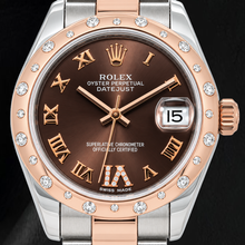 Rolex Datejust 178341 31mm Chocolate Roman Diamond Dial Two Tone Bracelet Watch