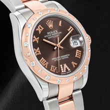 Rolex Datejust 178341 31mm Chocolate Roman Diamond Dial Two Tone Bracelet Watch