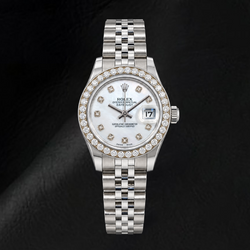 Rolex Datejust 179160 26mm White Mother of Pearl Diamond Dial Stainless Steel Watch