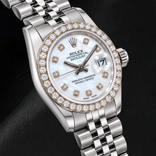 Rolex Datejust 179160 26mm White Mother of Pearl Diamond Dial Stainless Steel Watch
