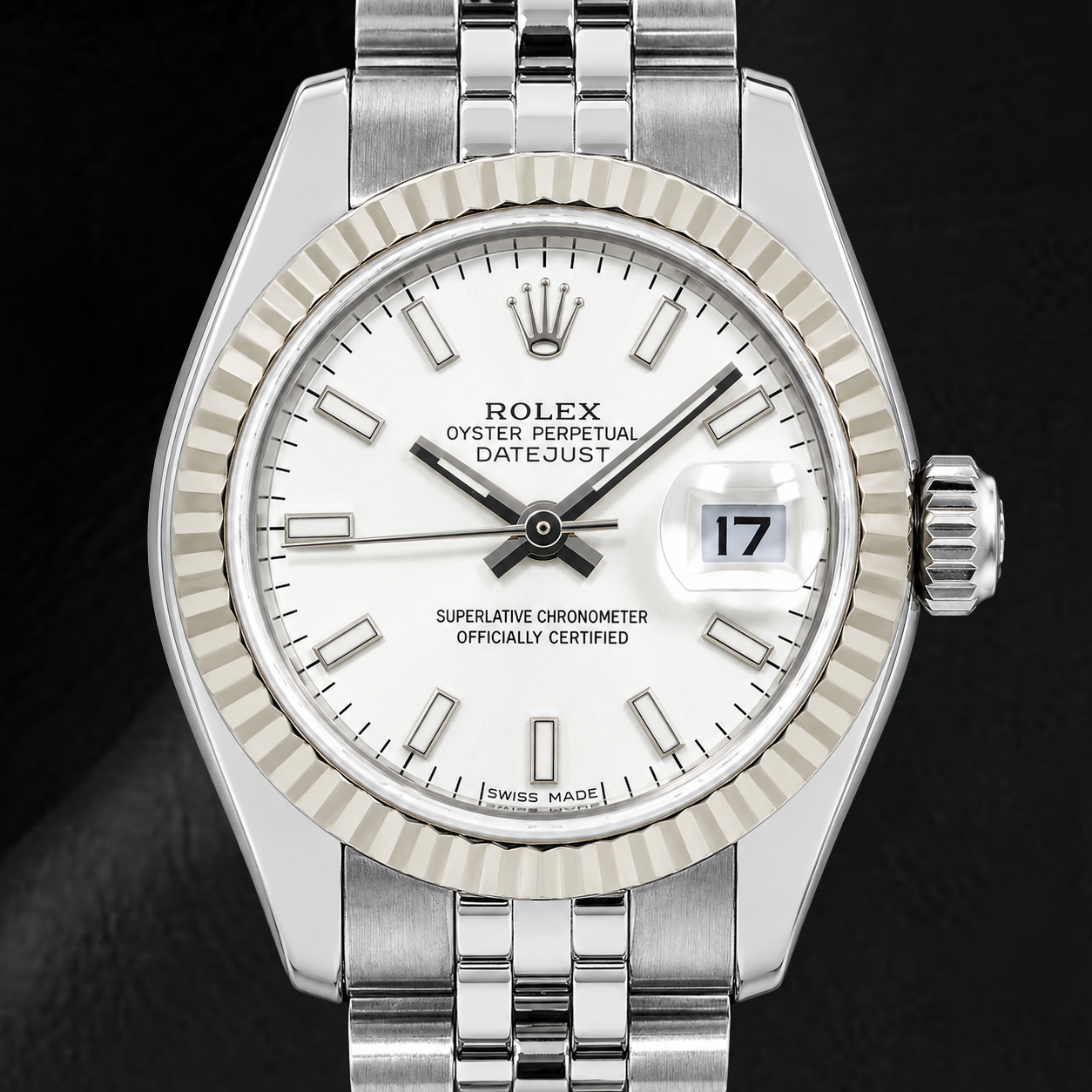 Rolex Datejust 179174 26mm Silver Luminous Stick Dial Stainless Steel Watch