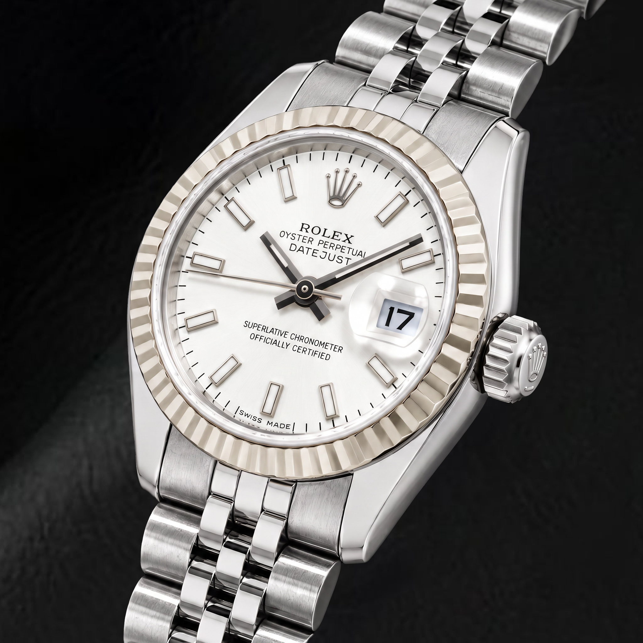 Rolex Datejust 179174 26mm Silver Luminous Stick Dial Stainless Steel Watch