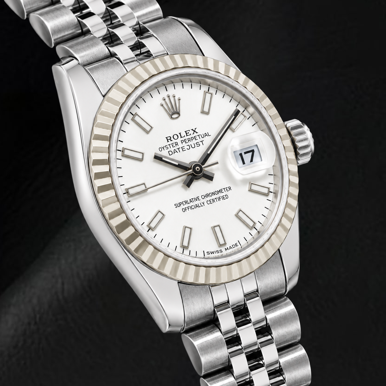 Rolex Datejust 179174 26mm Silver Luminous Stick Dial Stainless Steel Watch