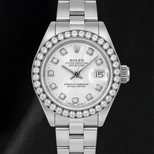 Rolex Datejust 69160 26mm Silver Diamond Dial Stainless Steel Watch