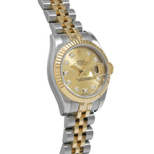 Rolex Datejust 26 mm Champagne Diamond Dial Year 2012 Two Tone Watch