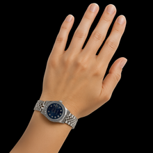 Rolex Datejust 26 mm Dark Blue Natural Earth Mined Diamond Dial Stainless Steel Jubilee Bracelet Watch