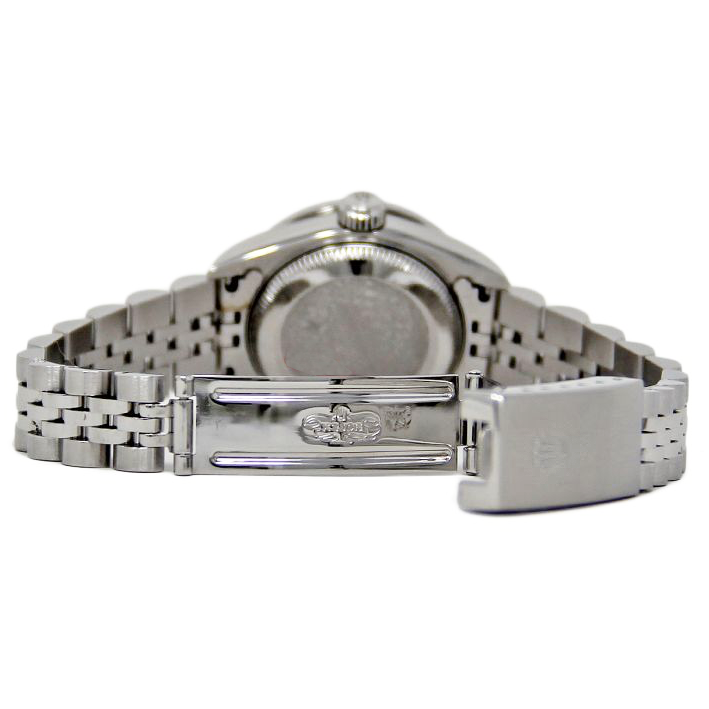 Rolex Datejust 26 mm Pink Mother Of Pearl 2004 Diamond Dial Stainless Steel Watch 79174