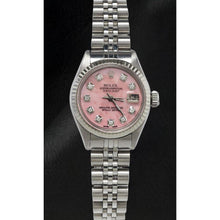 Rolex Datejust 26 mm Pink Mother Of Pearl Diamond Dial Stainless Steel Watch