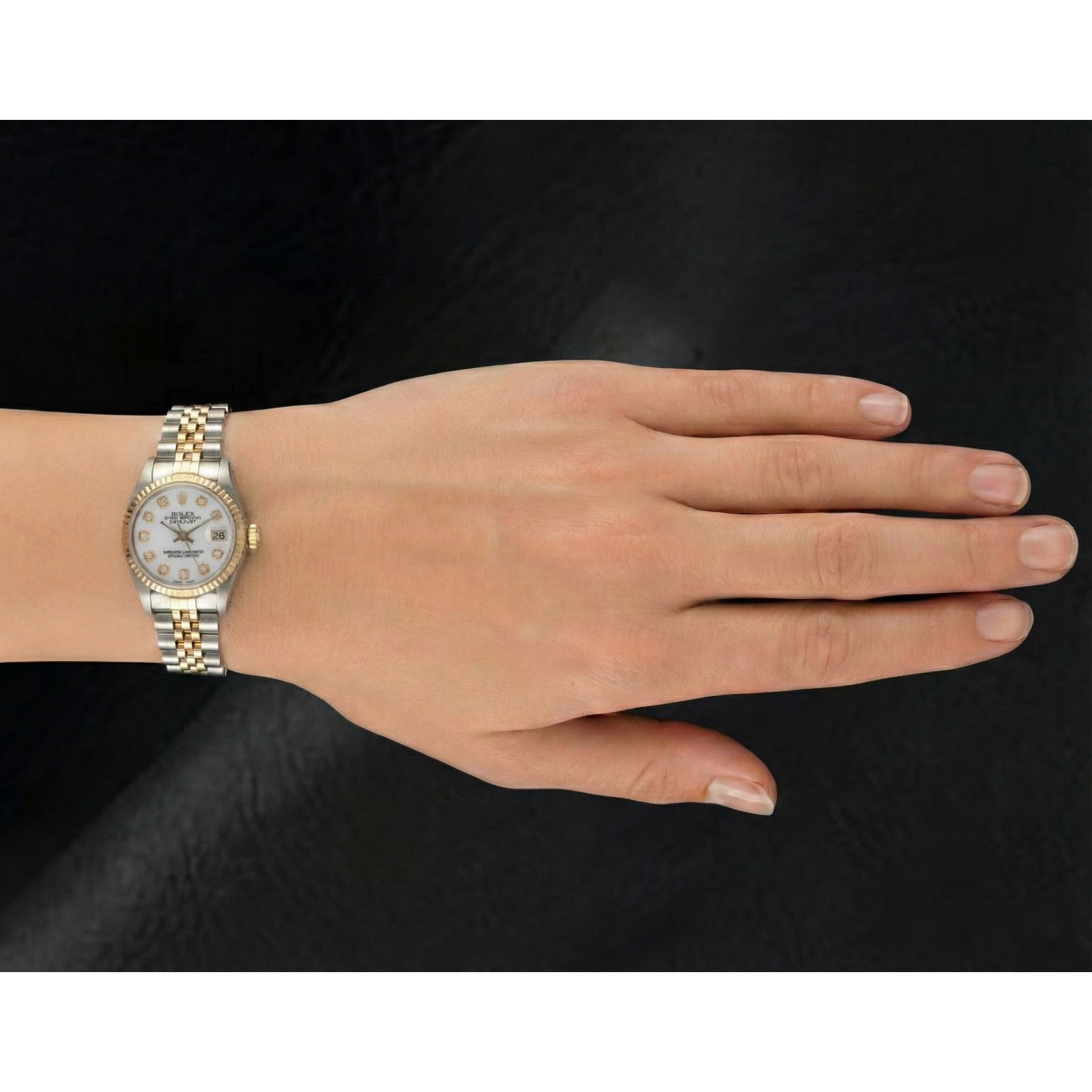Rolex Datejust 26 mm White Diamond Dial Jubilee Bracelet Two Tone Watch