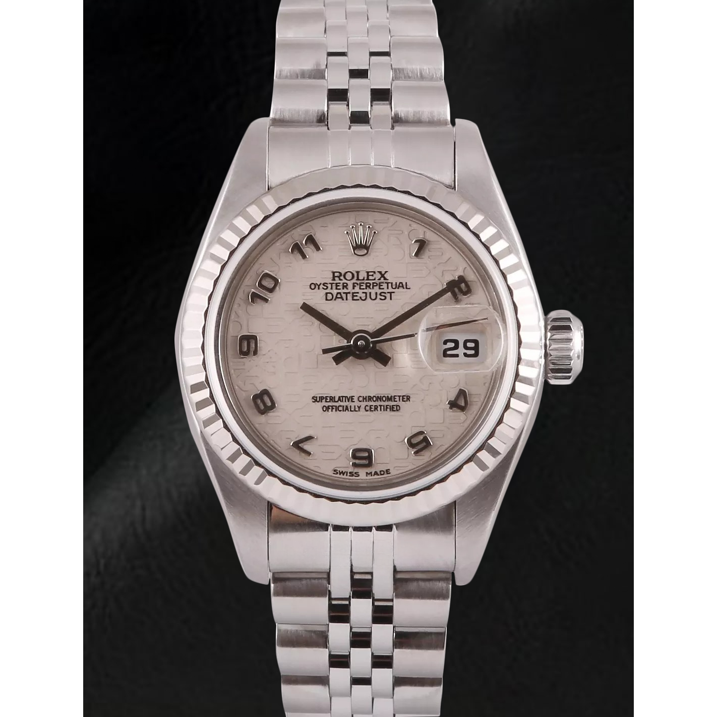 Rolex Datejust 26 mm White Jubilee Arabic Dial Stainless Steel Watch