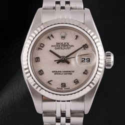 Rolex Datejust 26 mm White Jubilee Arabic Dial Stainless Steel Watch
