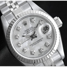Rolex Datejust 26 mm White Mother Of Pearl Diamond Dial Stainless Steel Watch
