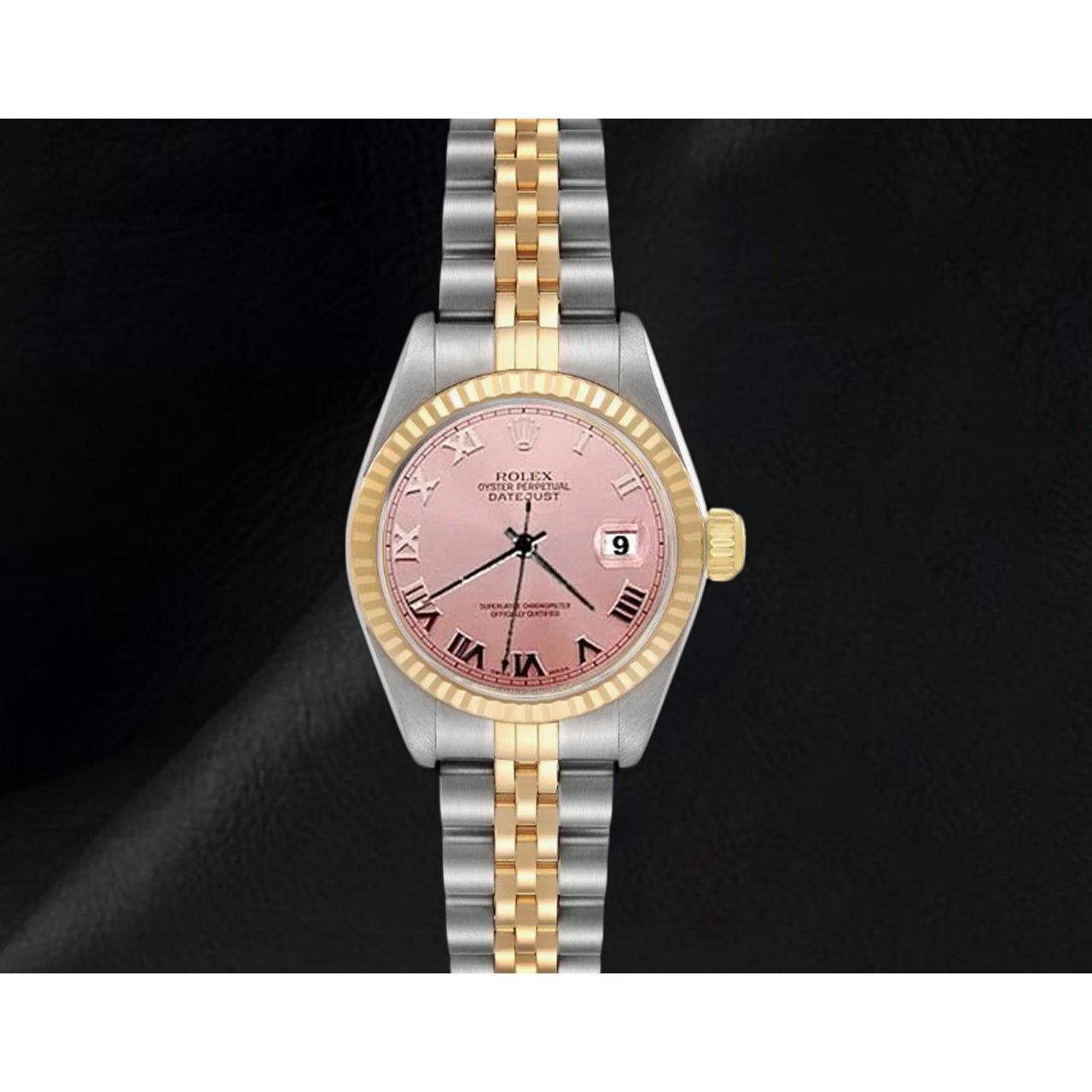 Rolex Datejust 26mm 2002 Year Roman Dial Two Tone Women's Watch