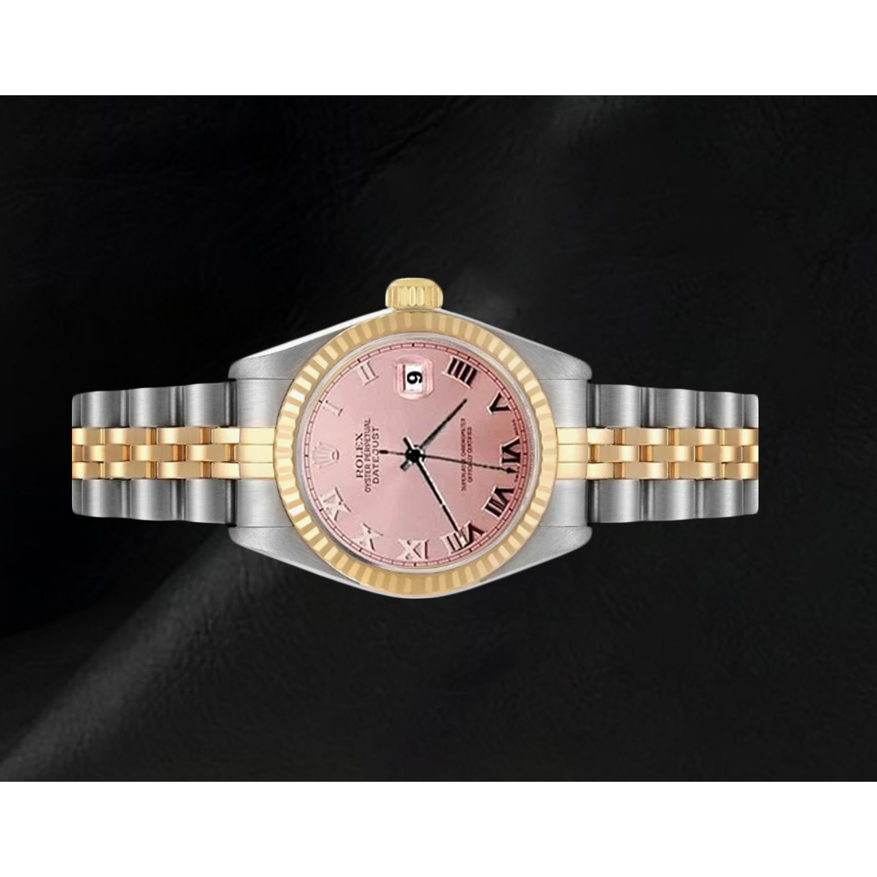 Rolex Datejust 26mm 2002 Year Roman Dial Two Tone Women's Watch