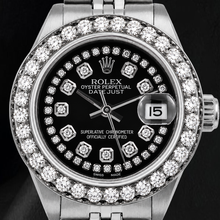 Rolex Datejust 26mm 6916 Black String Diamond Dial Stainless Steel Watch