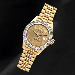 Rolex Datejust 26mm 69178 Champagne Jubilee Roman Dial Yellow Gold Watch 18K