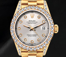 Rolex Datejust 26mm 69178 Diamond Dial Diamond Bezel Yellow Gold 18K Watch