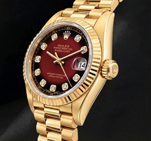 Rolex Datejust 26mm 69178 Red Diamond Dial Yellow Gold 18K Watch