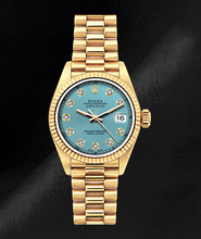 Rolex Datejust 26mm 69178 Turquoise Diamond Dial 18K Yellow Gold Watch