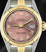 Rolex Datejust 26mm 6917 Salmon Diamond Dial Two Tone Watch