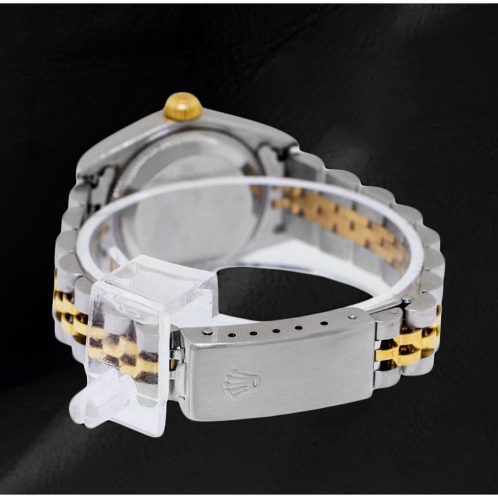 Rolex Datejust 26mm Mother Of Pearl Diamond Dial 2002 Year Two Tone Watch