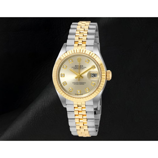 Rolex Datejust 179173 Ladies Two Tone Diamond Dial 26 mm Watch