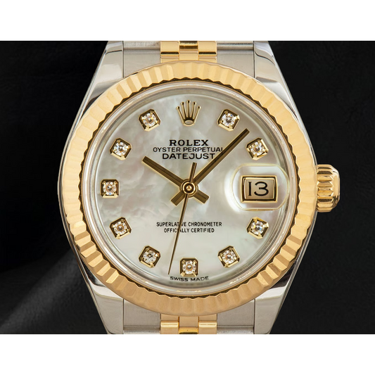 Rolex Datejust 179173 Mother of Pearl Diamond Dial 26 mm Women Watch