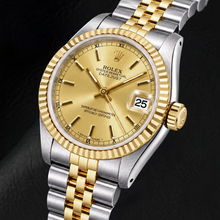 Rolex Datejust 6824 31mm Champagne Stick Roman Dial Two Tone Watch