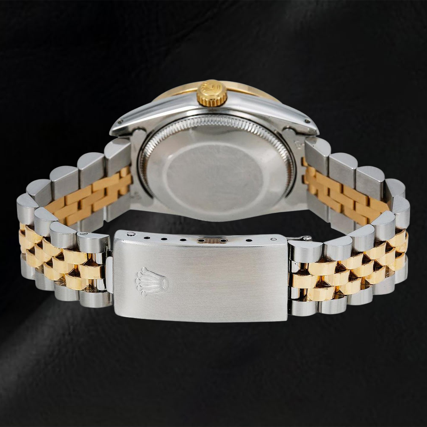 Rolex Datejust 6824 31mm Black Mother of Pearl Roman Diamond Dial Two Tone Jubilee Bracelet