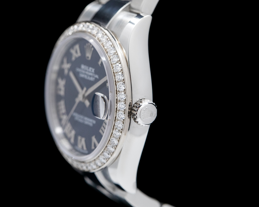 Rolex Datejust 31 Blue Roman Oyster Stainless Steel Ladies Watch