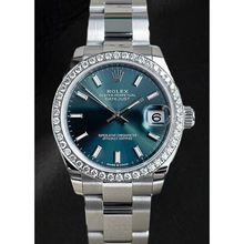 Rolex Datejust 31 Natural Earth Mined Diamond Mint Green Stainless Steel Women's Watch