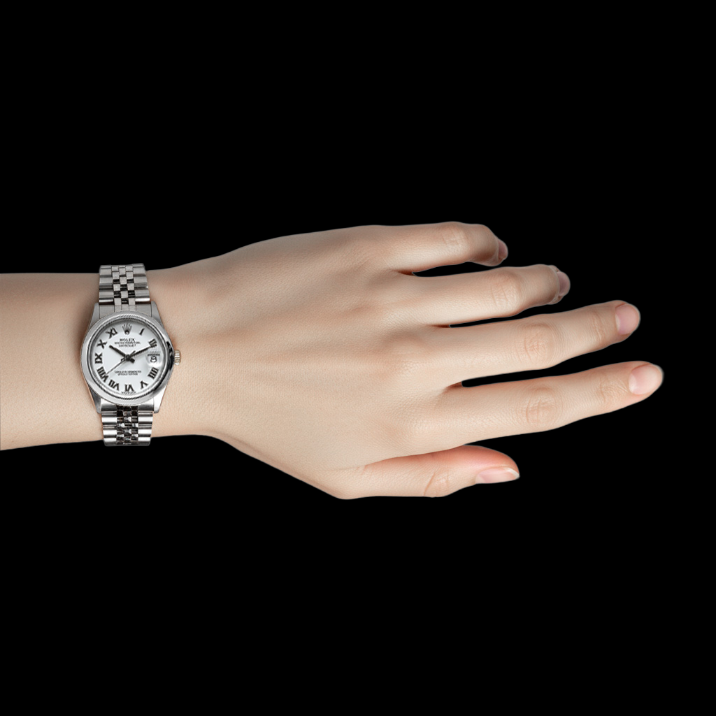 Rolex Datejust 31 White Roman Jubilee Steel Women's Watch P7