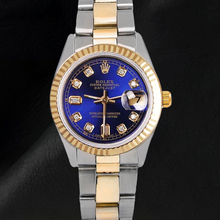 Rolex Datejust 31 mm Blue Diamond Dial Two Tone Oyster Bracelet Watch