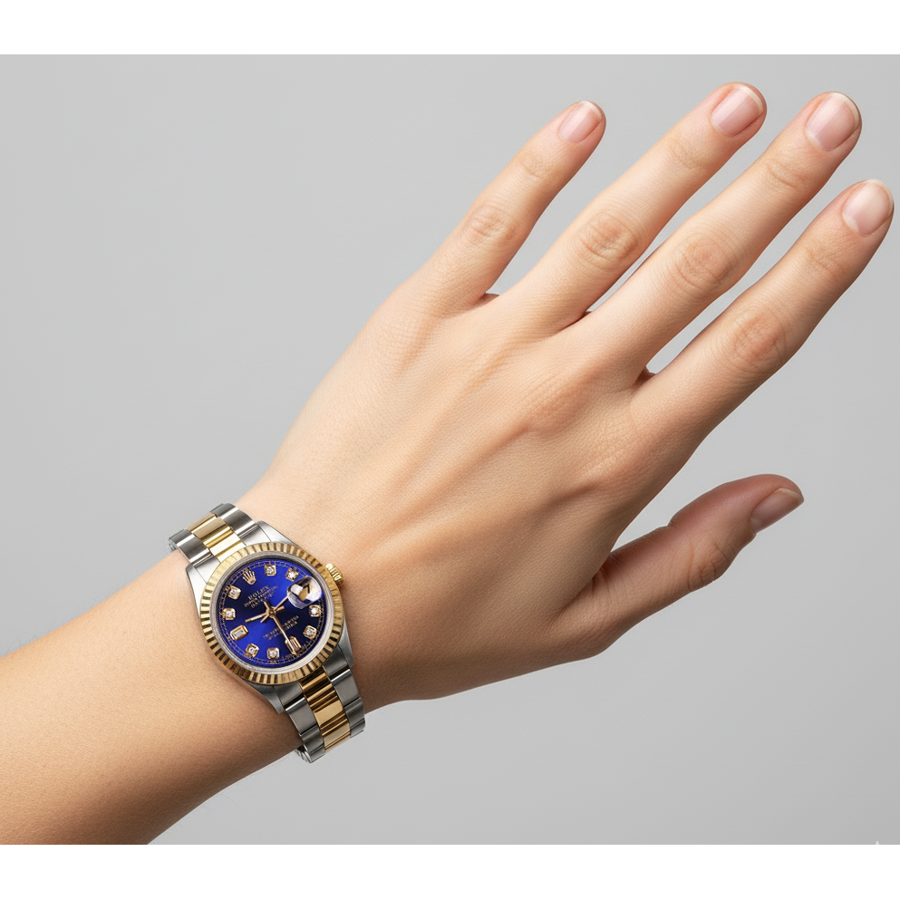 78099Rolex_Datejust_31_mm_Blue_Diamond_Dial_Two_Tone_Oyster_Bracelet_Watch_4