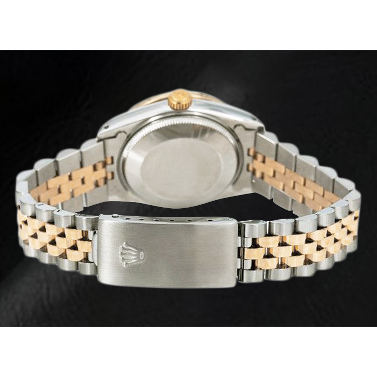 Rolex Datejust 31 mm White Mother Of Pearl Diamond Dial Two Tone Watch