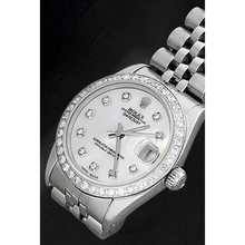 Rolex Datejust 31 mm White of Mother of Pearl Diamond Dial Stainless Steel Watch